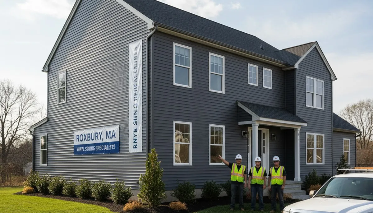 Professional vinyl siding installation on home exterior in Medford, MA